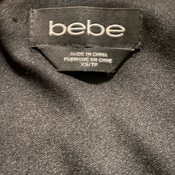 EUC Black/Gold Bebe mini Dress Size XS - Picture 4 of 4